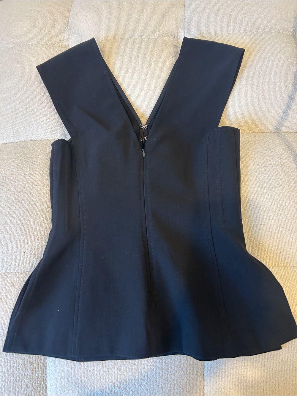 Love Bonito - Black Structured V-Neck Tank Top